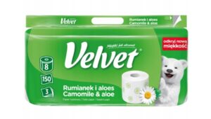 Velvet Kamilka&Aloe toaletný papier 8ks 3-vrstvový