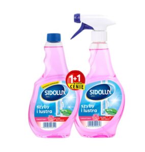 Sidolux DUO Flower čistič okien 500ml MR + náhradná náplň 500ml